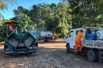 Foto - Obras de asfaltamento de seis ruas em Bozano