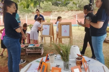 Foto - Mostra do Cotidiano e Dia da Família, na EMEI de Bozano.