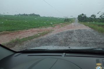 Foto - Estragos em estradas devido a chuva forte