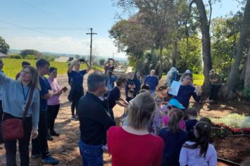 Foto - Implementado canteiro de paisagismo sustentável na Escola Estadual São Pio X