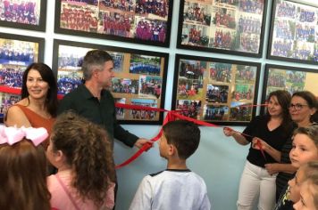 Foto - Inauguração da Sala de Aula ao Ar Livre da Escola Municipal Fundamental Pedro Costa Beber