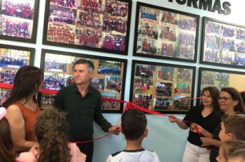 Foto - Inauguração da Sala de Aula ao Ar Livre da Escola Municipal Fundamental Pedro Costa Beber