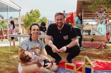 Foto - Mostra do Cotidiano e Dia da Família, na EMEI de Bozano.