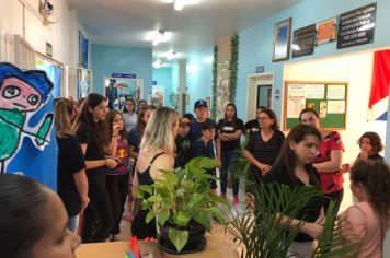 Foto - Inauguração da Sala de Aula ao Ar Livre da Escola Municipal Fundamental Pedro Costa Beber