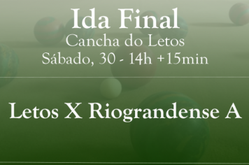 Partida de ida da final do municipal de Bochas acontece neste sábado, 30