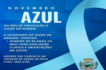 Novembro Azul: Homens com 45 anos ou mais podem agendar consulta na Unidade de Saúde