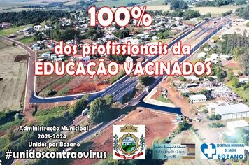 Bozano conclui vacinação de profissionais da Educação com a 1ª dose