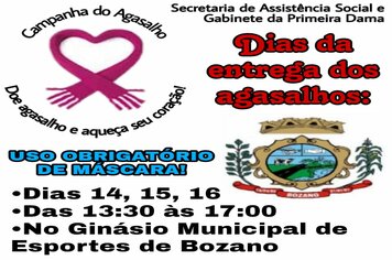 Campanha do agasalho de Bozano tem ótima participação da comunidade