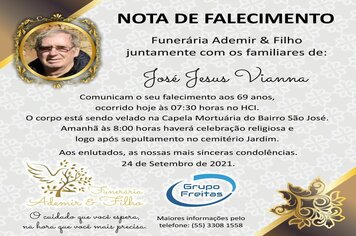 Prefeito decreta luto oficial por três dias em Bozano