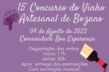 Coleta das amostras para o concurso do vinho iniciam na segunda-feira, 24