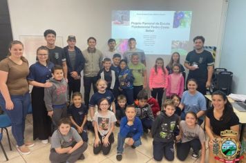 Troca de experiências entre alunos marca integração entre educandários de Bozano