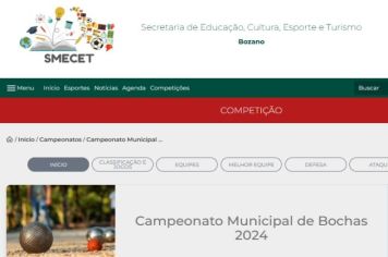 Inscrições de equipes e atletas para o Campeonato Municipal de Bochas segue até terça-feira, 13