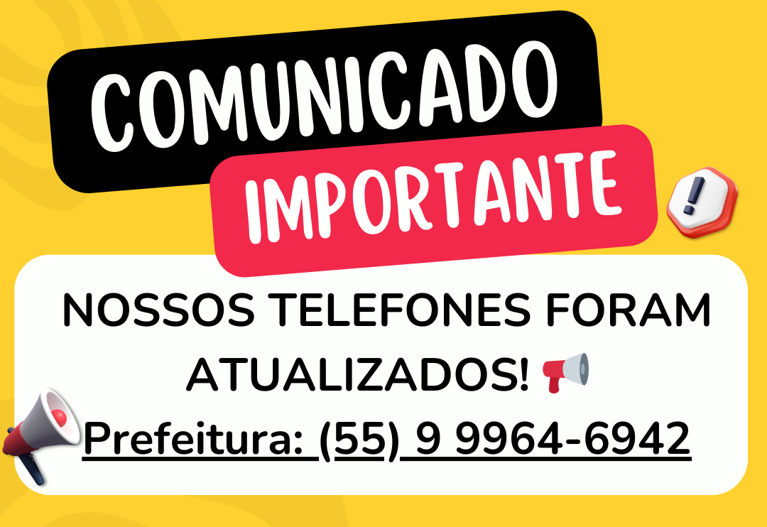 ???? ATENÇÃO! NOSSOS TELEFONES FORAM ATUALIZADOS! ????
