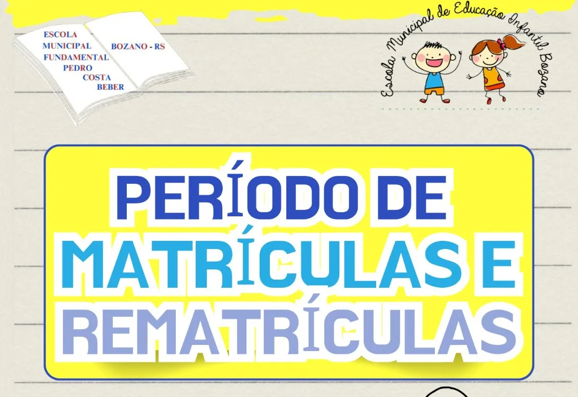 MATRÍCULAS E REMATRÍCULAS!