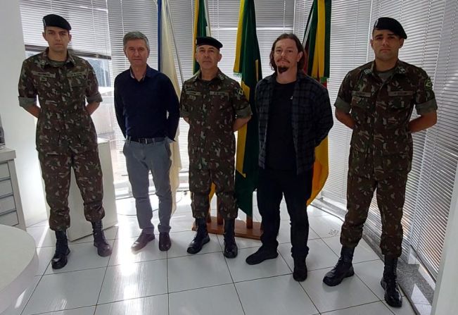 Comando do Posto de Recrutamento de Santo Ângelo faz visita de orientação técnica em Bozano