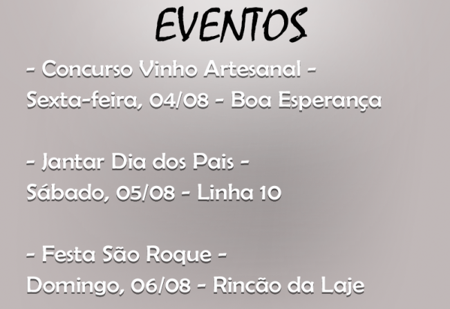 Comunidades realizam eventos neste fim de semana