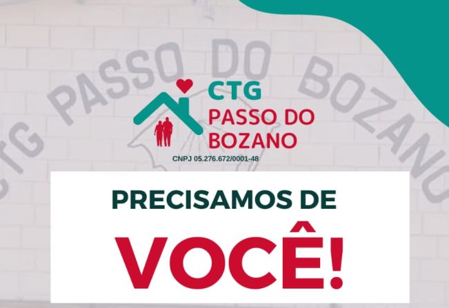 CTG Passo do Bozano é ponto de arrecadação de donativos