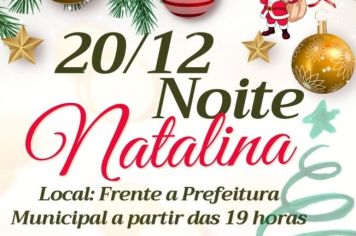Noite Natalina será realizada nesta quarta-feira, 20