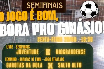Semifinais do Campeonato Municipal de Futsal acontecem hoje à noite